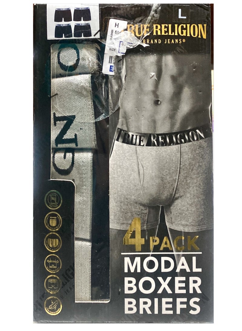 True Religion Cotton Modal Boxer Briefs / ultimate comfort / 4 Pack - Image 1