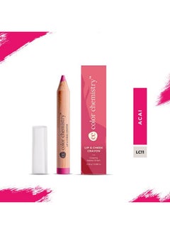 Color Chemistry Color Chemistry Lip and Cheek Crayon Acai LC11, 2.49 g | Vegan, Ultra-Matte Finish, Non-Drying & Long-Lasting | Creamy, Hydrating Formula in 16 Shades for All Skin Tones | Multi-Use for Lips & Cheeks  - Image 4