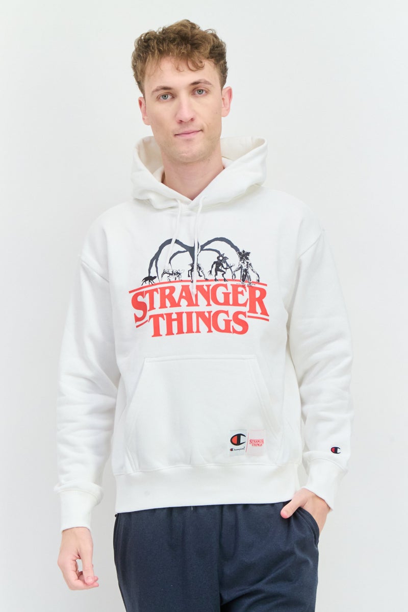 Champion Men Sportswear Fit Long Sleeves Outdoor Hoodies, White  - Image 1