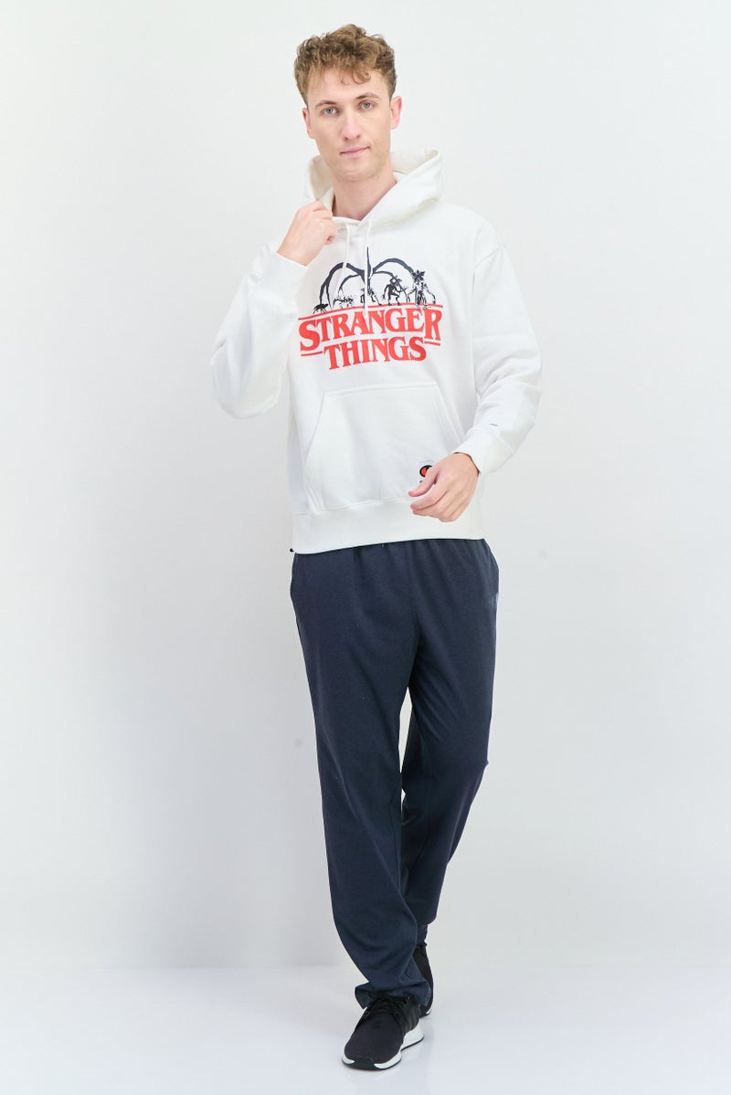 Champion Men Sportswear Fit Long Sleeves Outdoor Hoodies, White  - Image 2