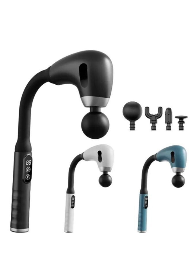 Generic Deep Tissue Massage Gun with Four Massage Heads and Extended Handle – Powerful Muscle Pain Relief and Recovery Massager – Wireless, Portable, and Compact Body Massager for Stress Relief and Muscle Recovery – Suitable for Home, Gym, and Travel – Massage Device, Foot Massager, Vibrating Massager, Back Massager, Leg Massager, and Massage Gun.  - Image 4