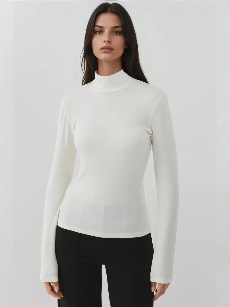 HICCUP Ultra Soft Touch Slim Fit Turtleneck Knitted Top