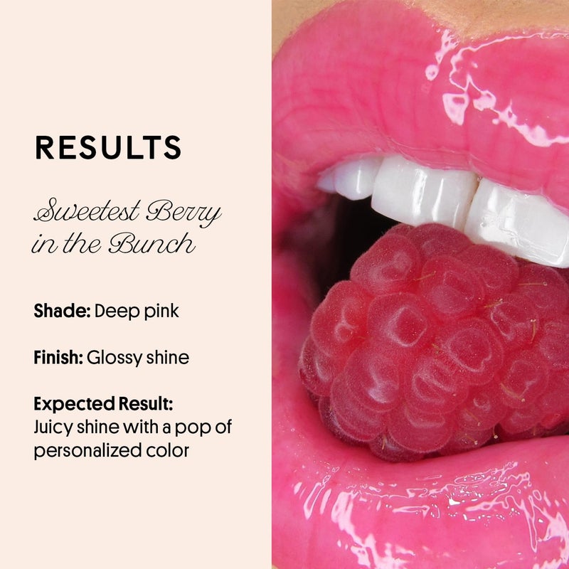 Winky Lux Raspberry Fruity Gloss pH Lip Stain, Non Sticky Lip Gloss, Tinted Lip Oil, Lip Lacquer, Yummy Fruit Lip Gloss, Jojoba Oil for Hydration & Shine, Soft Raspberry Scent - Image 4
