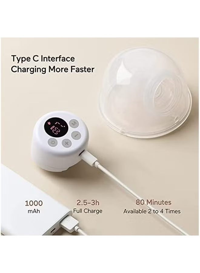 جونيس مضخة ثدي كهربائية قابلة للارتداء، بدون استخدام اليدين، مع وضعين و9 مستويات و30 كيسًا لتخزين حليب الثدي - Image 3