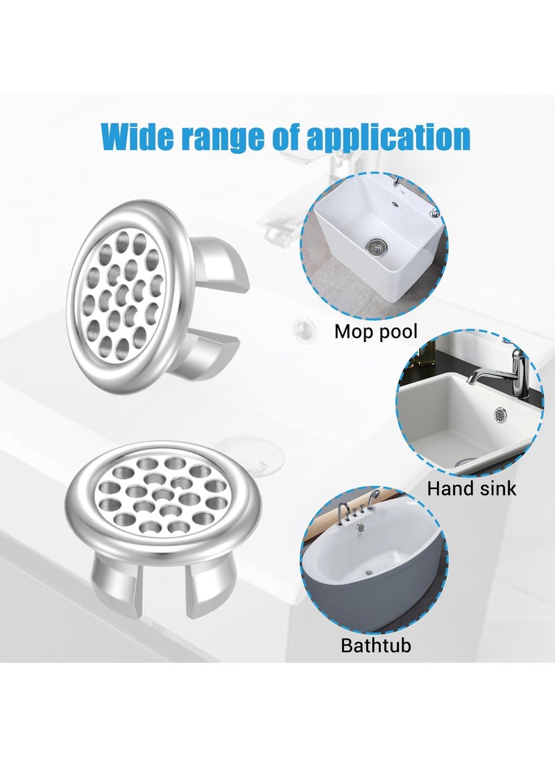Winner 5PCS Bathroom Sink Overflow Ring, Round Sink Plug/Ring & Sink Hole Cover for Drain Cover Sink, Wash Basin Overflow Hole Plug - Image 4