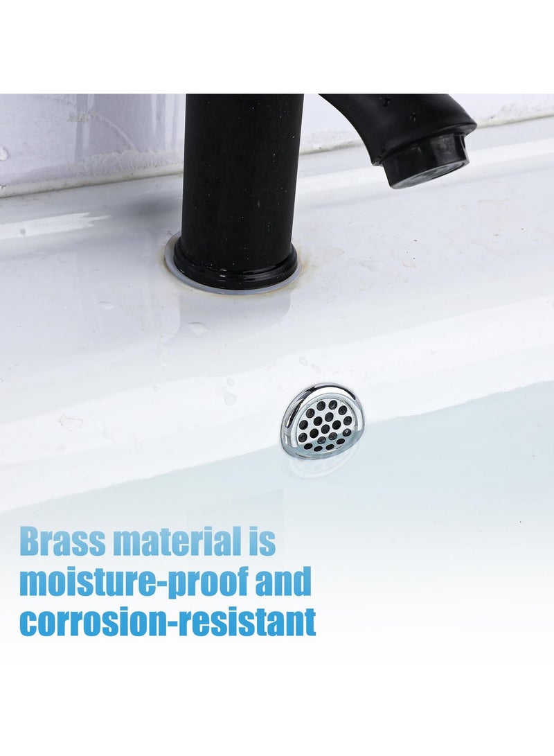 Winner 5PCS Bathroom Sink Overflow Ring, Round Sink Plug/Ring & Sink Hole Cover for Drain Cover Sink, Wash Basin Overflow Hole Plug - Image 5