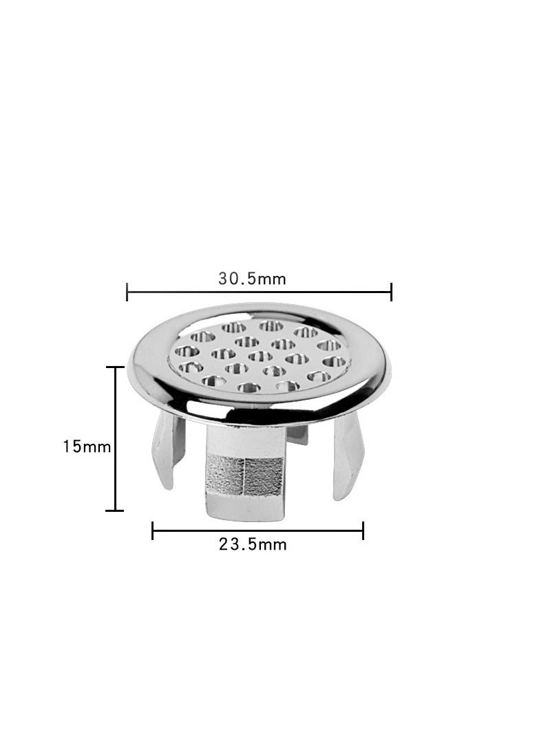 Winner 5PCS Bathroom Sink Overflow Ring, Round Sink Plug/Ring & Sink Hole Cover for Drain Cover Sink, Wash Basin Overflow Hole Plug - Image 2