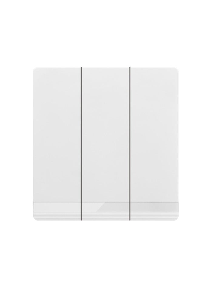 Vmax V5 Series 3 Gang 2 Way Wall Switch 3X3 Inches White Ivory - Image 1
