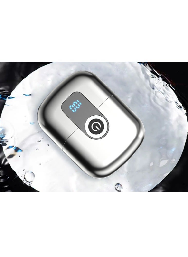 YEXIN Mini Electric Shaver for Men Portable Mini Electric Razor Dual-Head Waterproof Rechargeable Shavers for Travel, Home - Image 2