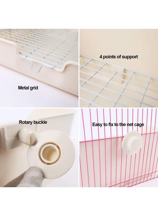 كاثسون صندوق فضلات الأرانب من كاثسون، مرحاض، قفص تدريب على استخدام المرحاض للحيوانات الأليفة، صينية زاوية، وعاء، صندوق فضلات، صندوق فراش، نافورة مياه معلقة، موزع تلقائي لخنازير غينيا البالغة، الأرانب، الهامستر، الشنشيلة، النمس - Image 4