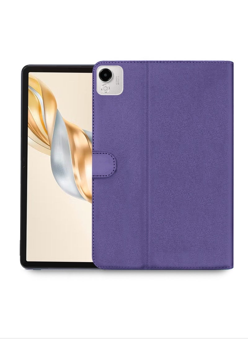 OMAKER Premium Quality Leather Smart Flip Case Full Protective Cover With Magnetic Stand For Honor Pad X9a 11.5 Inch 2025 - Purple - Image 2