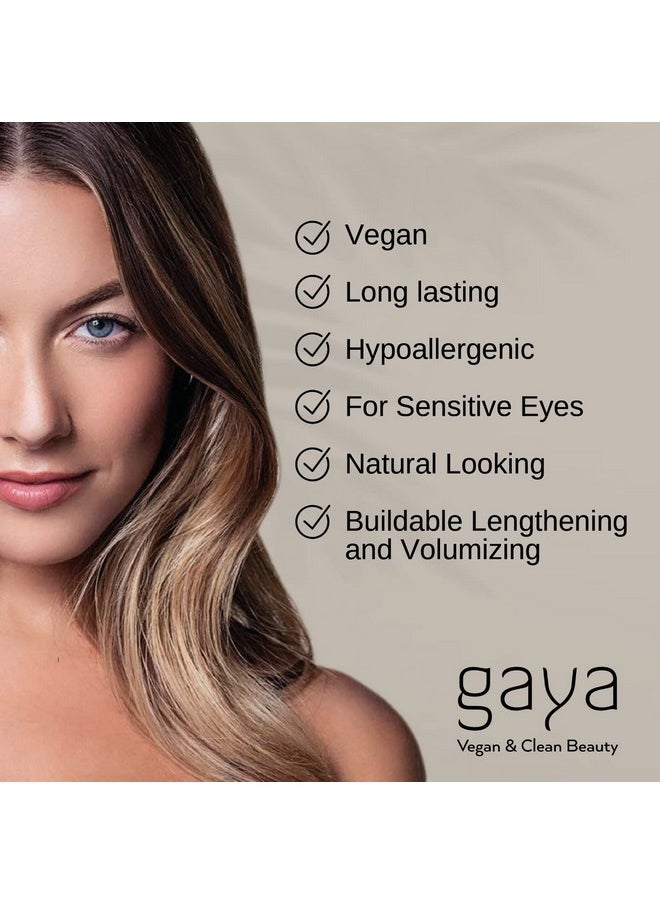 Gaya Cosmetics - Vegan Blue Mascara For Sensitive Eyes Natural Hypoallergenic Mascara Buildable Lengthening And Volumizing For Natural Looking Cruelty Free Ophthalmologist Tested By Gaya Cosmetics - Image 1