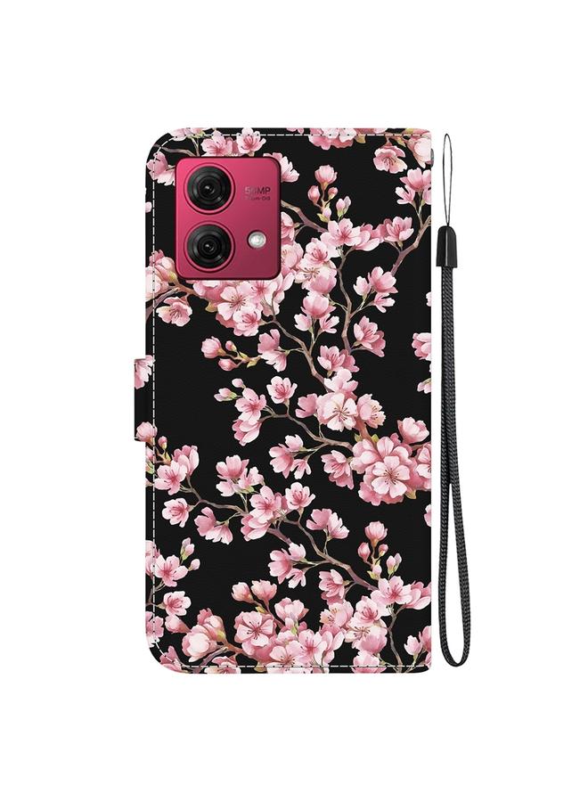 اس-توب جراب لهاتف موتورولا موتو جي 84 مصنوع من الجلد بتصميم كريستالي ملون - Image 3