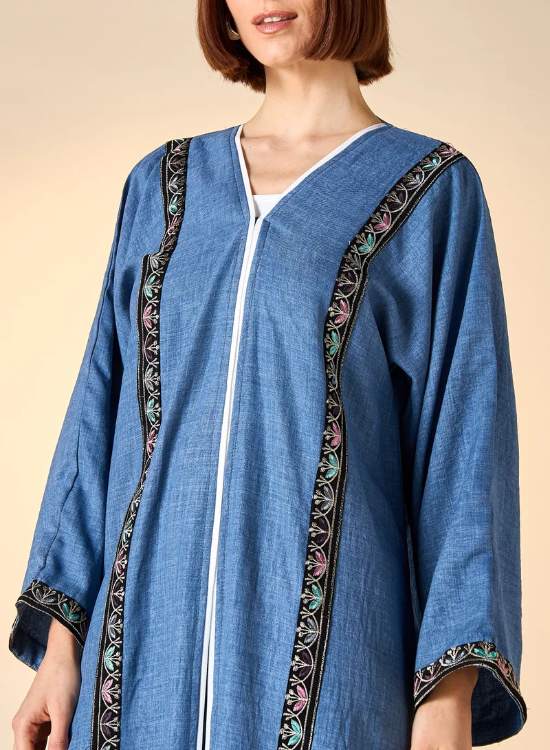 Hadiyath Al Madinah HM - Embroidered Abaya with Hijab