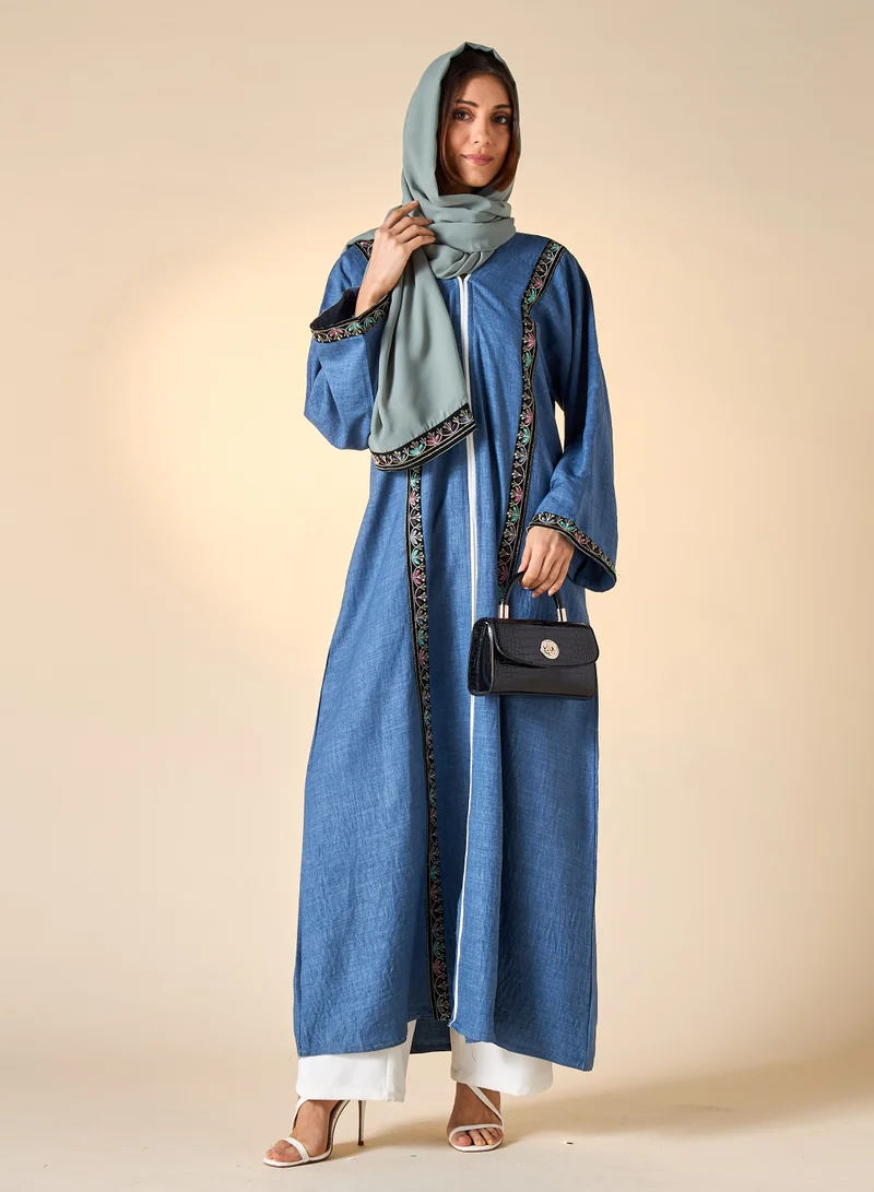 Hadiyath Al Madinah HM - Embroidered Abaya with Hijab