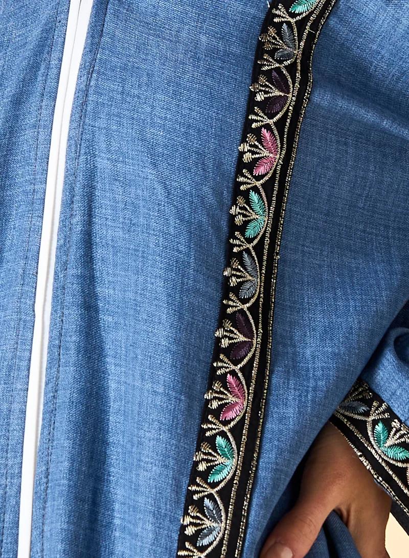Hadiyath Al Madinah HM - Embroidered Abaya with Hijab