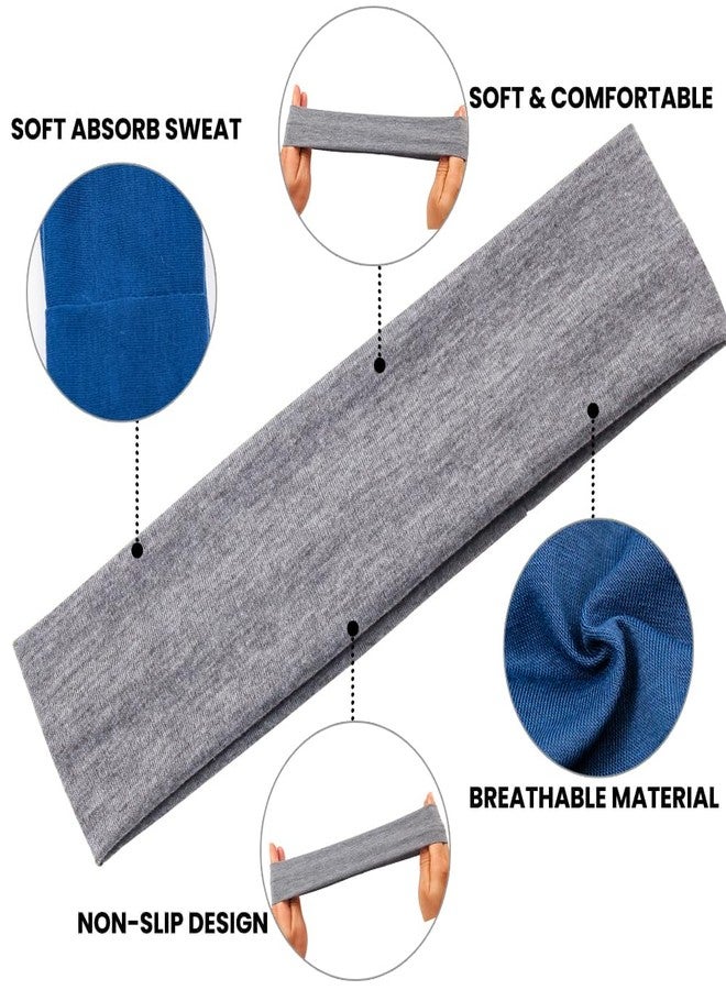 كاريد عصابات رأس رياضية لليوجا للنساء، عصابات رأس رياضية مرنة للبنات، عصابة رأس عريضة مانعة للانزلاق للتمارين الرياضية، عبوة من 16 قطعة، ألوان متعددة - Image 2