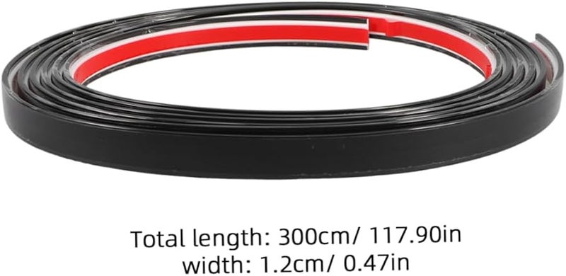 الشريط الزخرفي الأسود اللاصق الذاتي لتشذيب زوايا الجدران 3 متر سهل التطبيق - Image 3