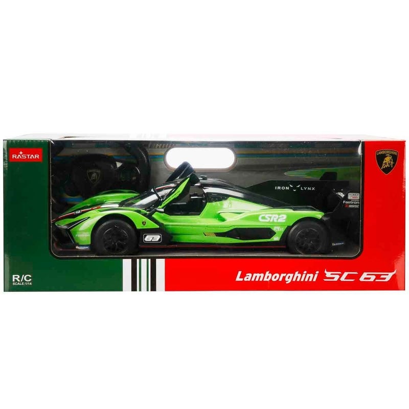 Rastar - Lamborghini SC63 1/14 Diecast Model with Remote Control - Green - 10150 - Image 5