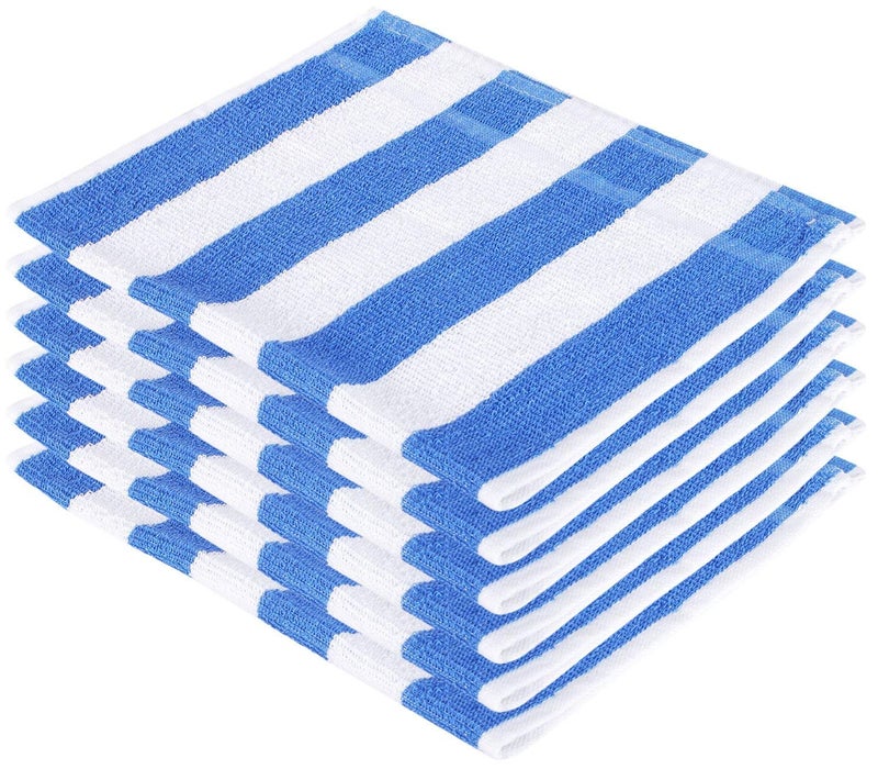 Cotton Colors Cotton Colors Cotton 300 GSM Hand Towel Set (Pack of 6, Striped)_D79  - Image 1