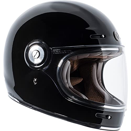 TORC T1 Unisex-Adult Retro Full-face-Helmet-Style Motorcycle (Gloss Black, Medium) - Image 3