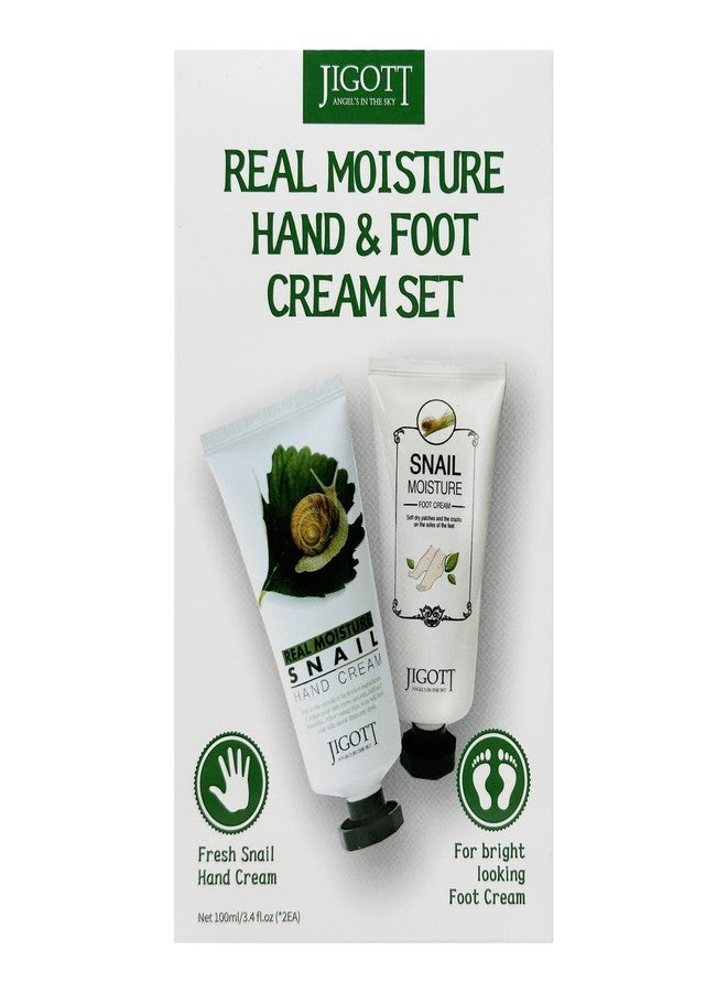 Jigott - Real Moisture Snail Hand & Foot Cream Set 3.4 FL OZ/100ml Each - Image 1