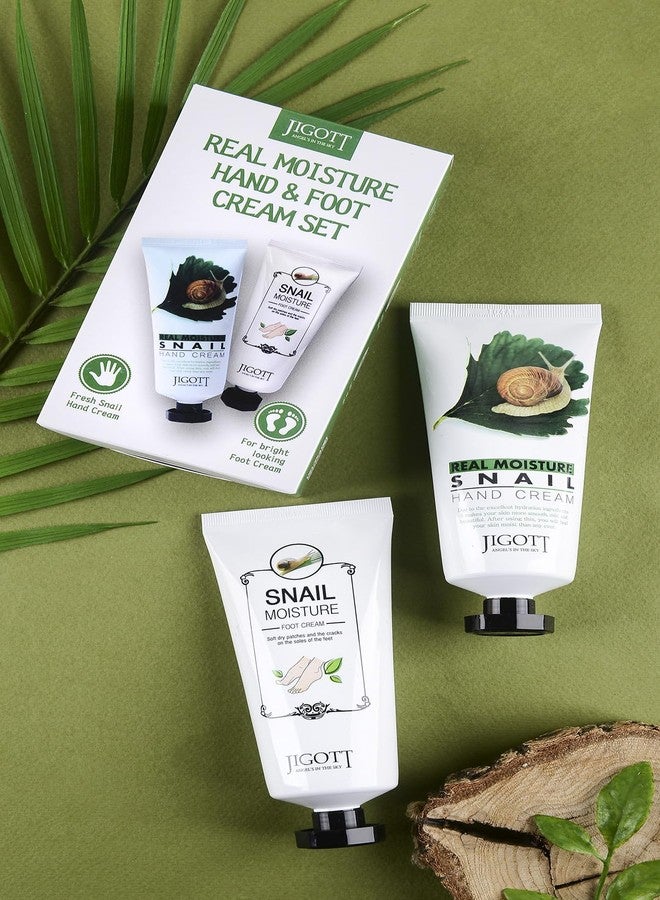 Jigott - Real Moisture Snail Hand & Foot Cream Set 3.4 FL OZ/100ml Each - Image 2