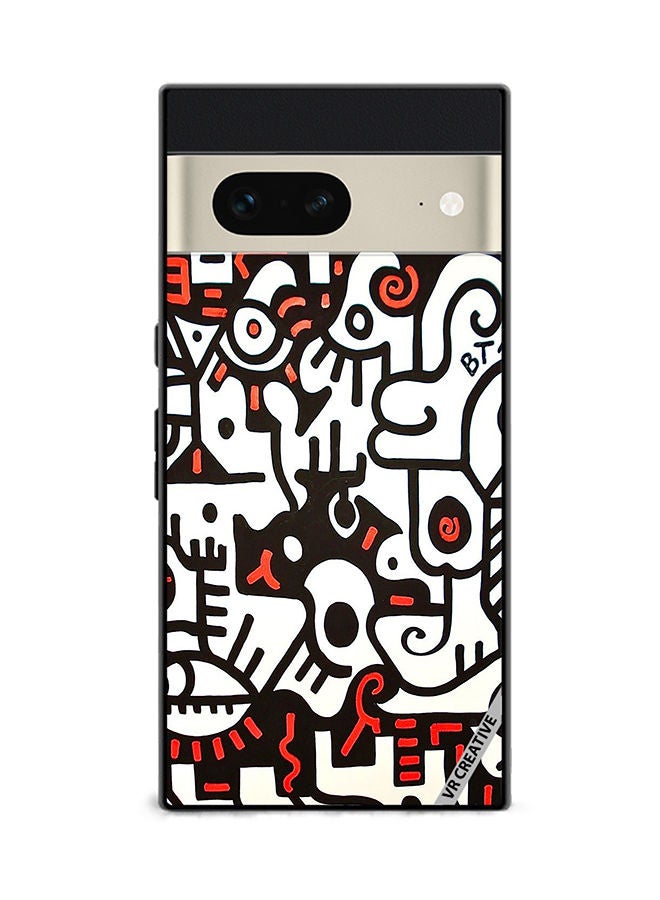 VR CREATIVE Protective Case Cover For Google Pixel 7 Bta Abstract Design Multicolour - Image 1