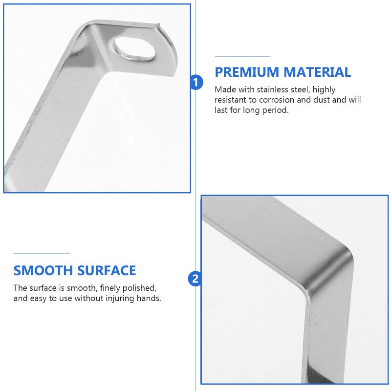 304 Stainless Steel 60x60mm Heavy Duty Square Tube Clamp U Bracket For Plumbing Woodworking - Image 4