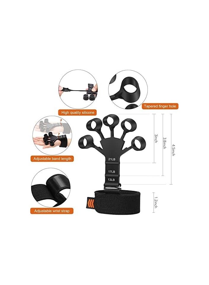 Generic Hand Grip Strengthener - Adjustable Finger Exerciser and Finger Stretcher - Grip Strength Trainer for Hand Therapy, Rock Climbing - Relieve Pain for Arthritis, Carpal Tunnel - Image 3
