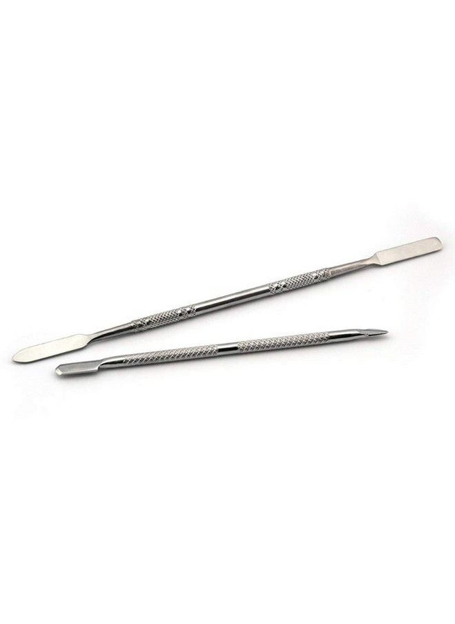 Rolabling - 2 Pcs Nail Cuticle Pusher Stainless Steel Stirring Rod Leftover Skin Remover Cuticle Spoon Pusher Manicure Nail Care ToolsSet1 - Image 1