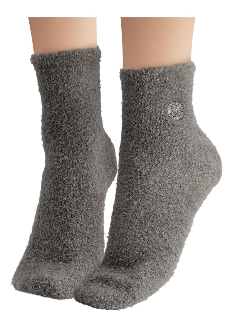 Earth Therapeutics - Earth Therapeutics Aloe Socks - Double Pack - Gray/Black (2 Pairs) - Image 1