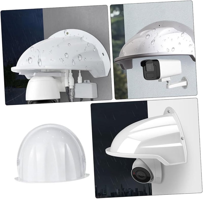 Jojofuny 2Pcs White Outdoor Camera Rain Cover Protective Shield Easy Install Durable - Image 5