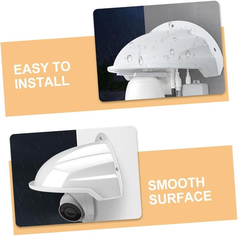 Jojofuny 2Pcs White Outdoor Camera Rain Cover Protective Shield Easy Install Durable - Image 4
