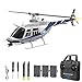Hylukon C138 Remote Control Helicopter 133 Scale Bell206 Helicopter 24G 4CH RTF Single Propeller Aileron Free Optical Flow Positioning Sixaxis Gyroscope Stabilization Gift for Adults 3 Battery - Image 2