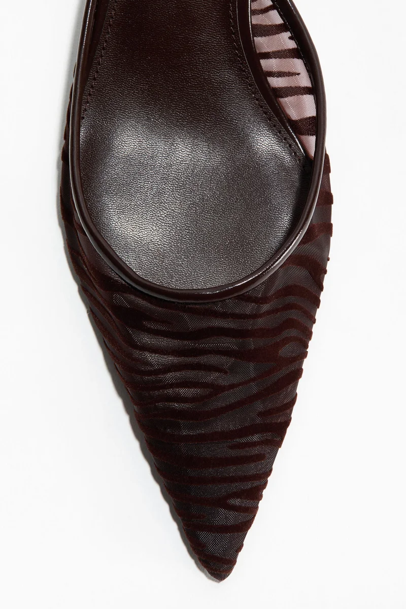 H&M  Kitten-heeled mesh slingbacks for Women | Best Price UAE