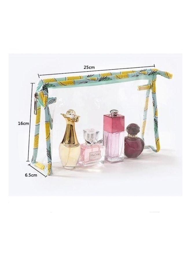 نيبمينينت حقيبة محمولة ومزودة بسحاب للمكياج ومستحضرات التجميل، قطعتان شفاف - Image 3