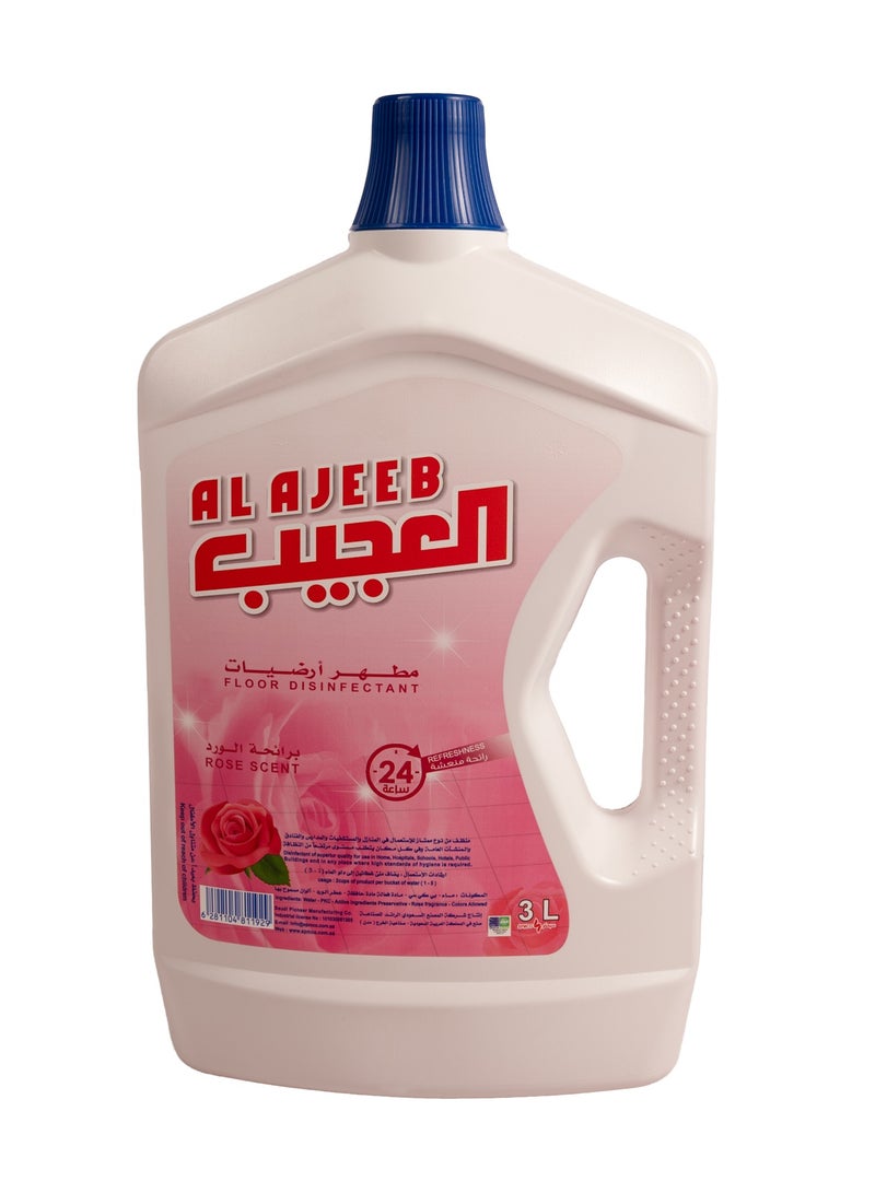Ajeeb FLOOR DISINFECTANT ROSE SCENT 3LTR AL AJEEB