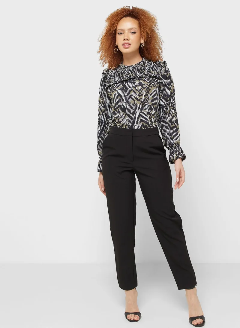 Jacqueline de Yong High Neck Printed Top
