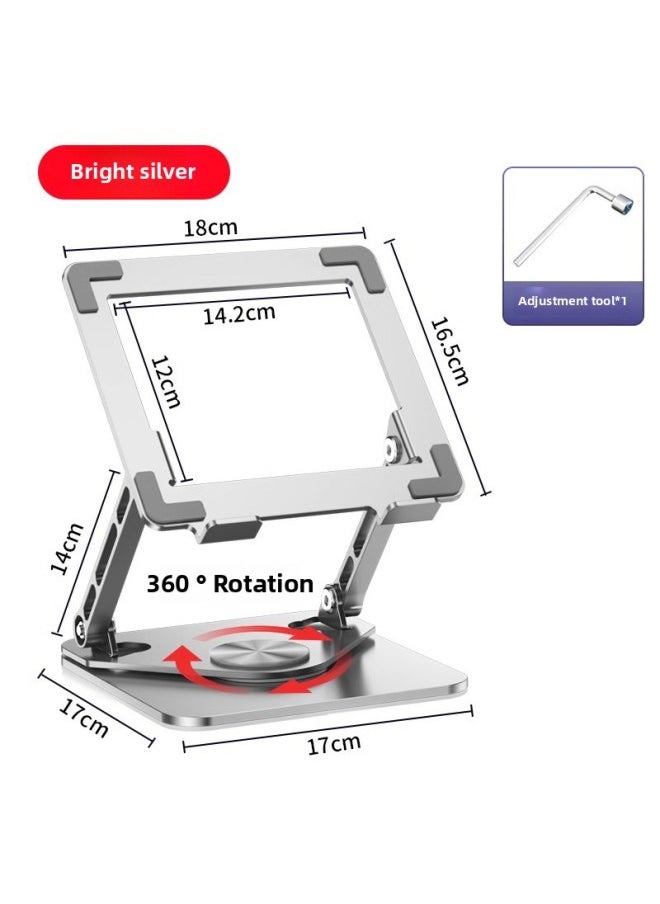 Generic - Tablet Stand Desktop Game For Ipad Special Carbon Steel Support Frame Learning Painting 11-inch Hollow Wholesale-Color:V10 Rotating Model [silver]-stable/dual Axis/adjustable - Image 1