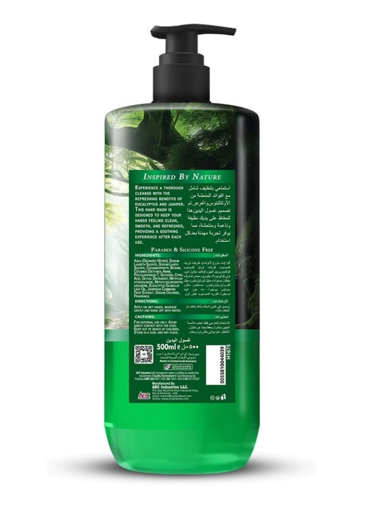 Cool & Cool Forest Showers Hand Wash 500ML – Refreshing Cleanser with Eucalyptus & Juniper, Silicon & Paraben Free - Image 2