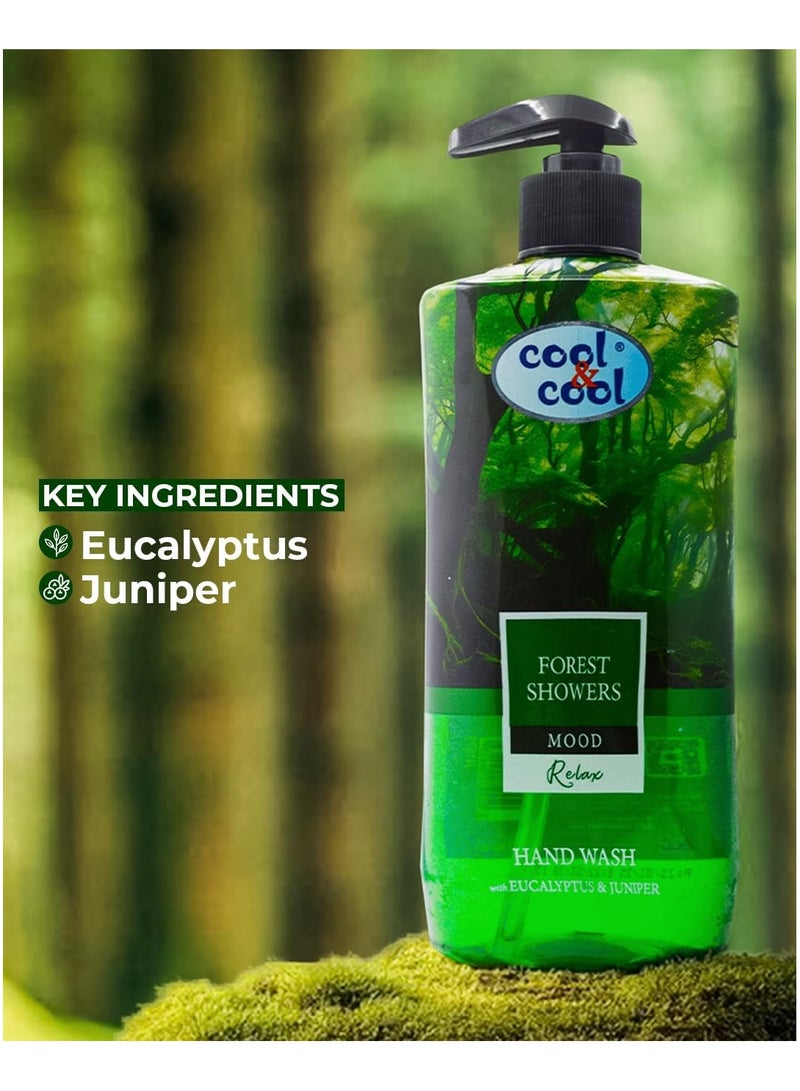 Cool & Cool Forest Showers Hand Wash 500ML – Refreshing Cleanser with Eucalyptus & Juniper, Silicon & Paraben Free - Image 4