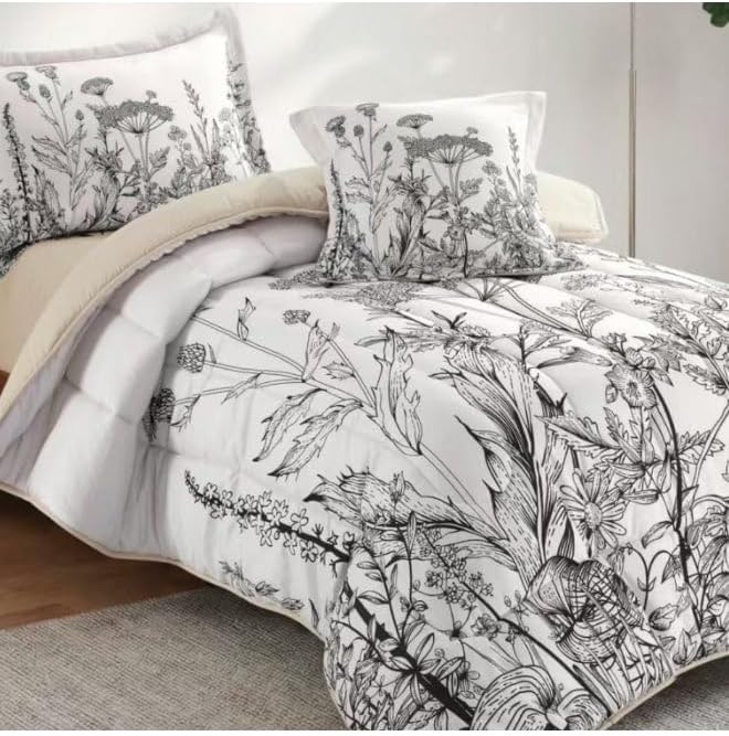 Luxury 4-Piece Microfiber Bedding Set – Ultra Plush Quilted Duvet (230x170 cm), Fitted Sheet, Pillowcase & Cushion Cover – Soft, Breathable, Reversible Comforter Set (Multicolor-O) - Image 3