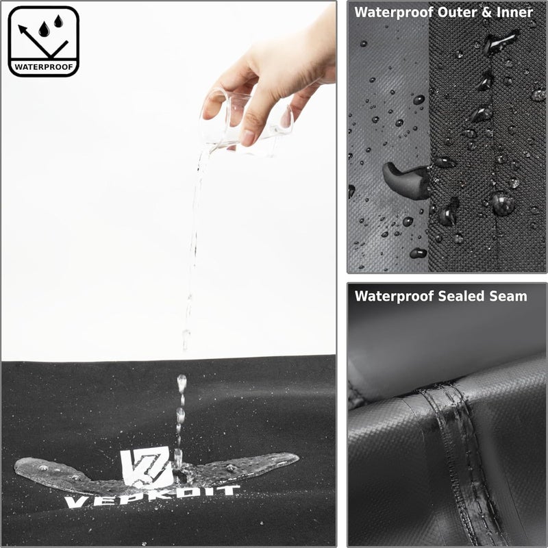 VEPKOIT Griddle Cover for Blackstone 17 inch Griddle with Hood, Heavy Duty Waterproof Gas Grill Cover Fits Blackstone Griddle, Weather Resistant Tabletop Griddle Outdoor BBQ Grilling Accessories - Image 4
