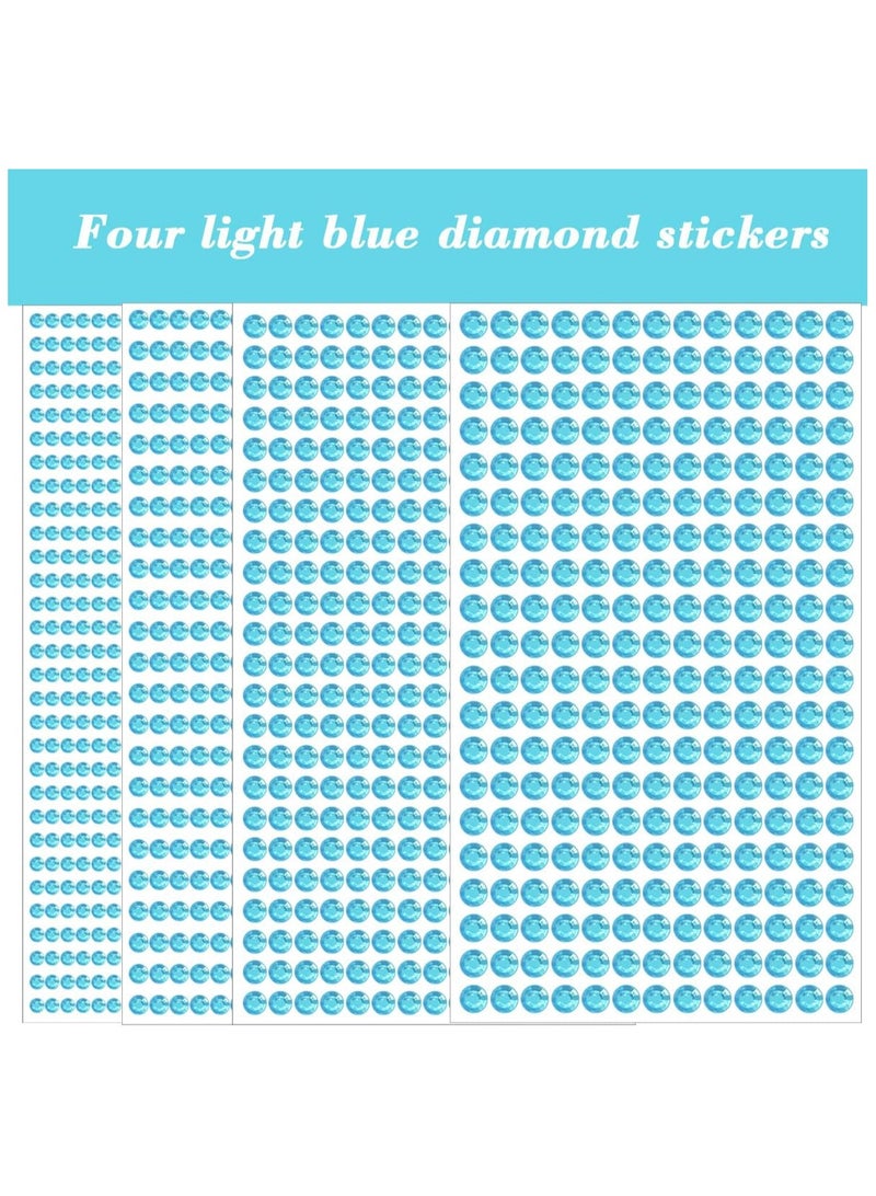 1799 Pcs 4 Sheets Rhinestone Stickers 3/4/5/6 mm Self Adhesive Rhinestones Gems for Face Eyes Makeup Hair Body - Image 2