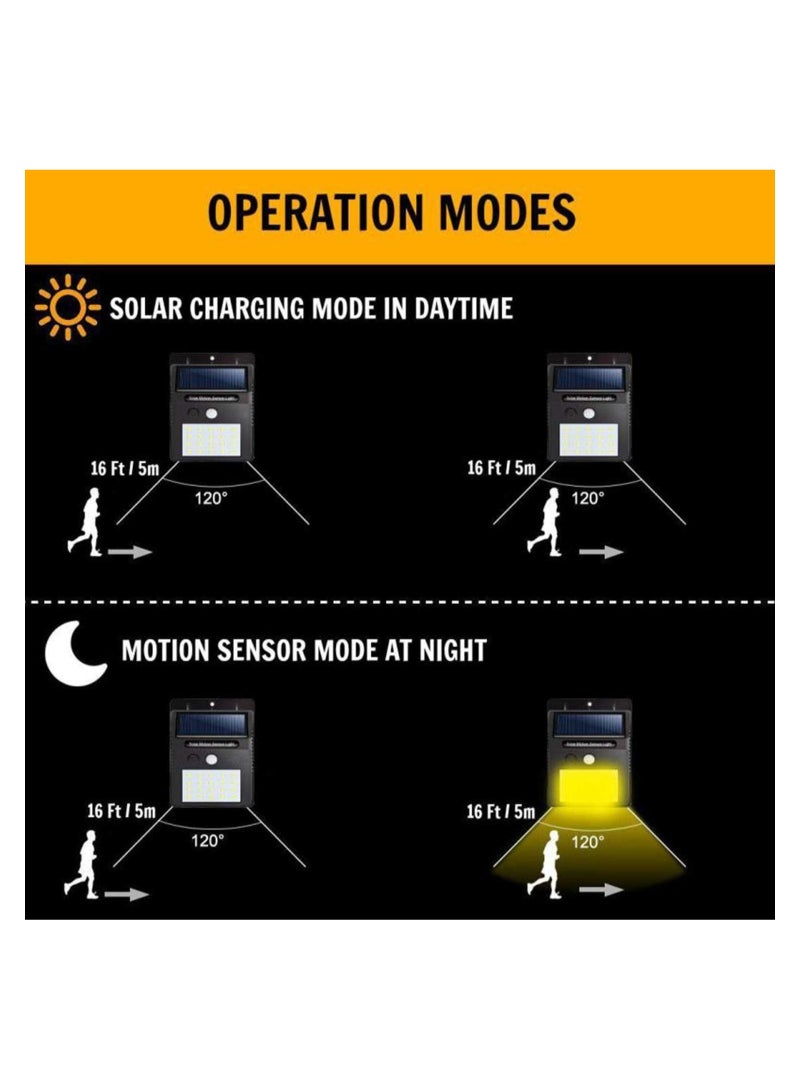 【4 pack】 35 LED Solar Lights Outdoor Waterproof Solar Motion Sensor Light Wireless Lights Outside Wall Lamp for Driveway Patio Garden Path - Image 5