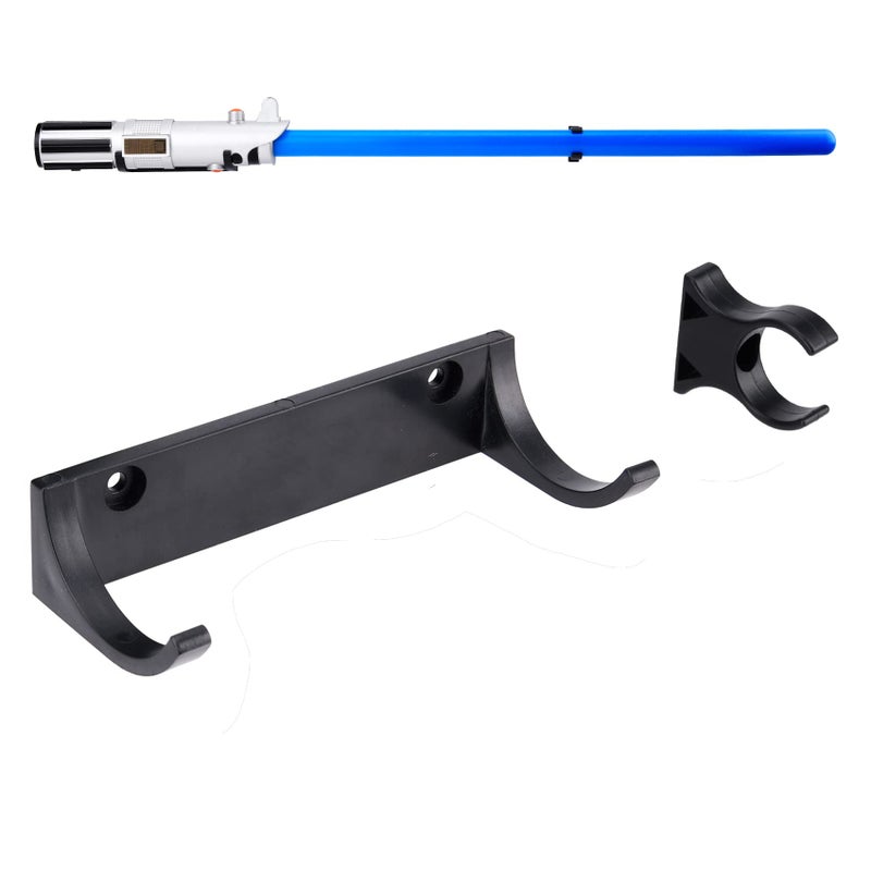 Lekusha Horizontal Lightsaber Wall Mount Holder Light Saber Display Rack Hook Stand  Compatible For Any Lightsaber  Black Pack Of 1 - Image 1