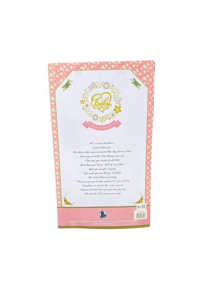 Stem Baby So Lovely – 17-Inch Upright Silicone Doll for Girls – Polka Dots Dress - Image 2