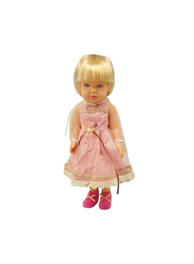 Stem Baby So Lovely – 17-Inch Upright Silicone Doll for Girls – Polka Dots Dress - Image 3