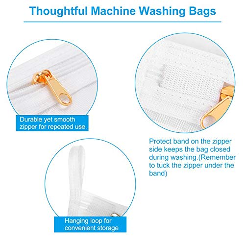 GOGOODA Delicates Laundry Bags, Fine Mesh Wash Bag for Lingerie, Underwear, Bra, Silk, Socks with Hanging Loop - Image 4